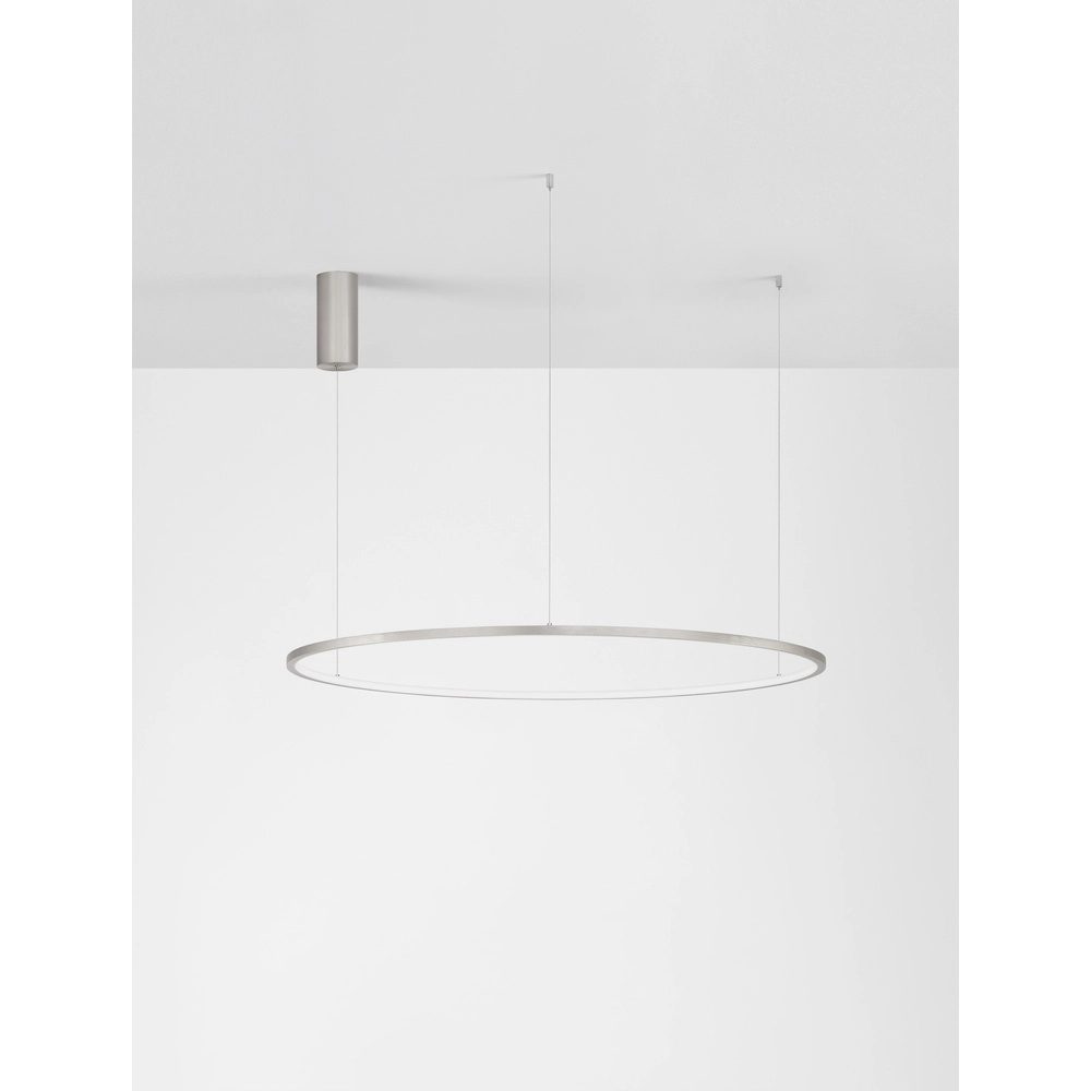 Round pendant lamp Tarquin silver grey Ø 100cm Lyora 5212017438362