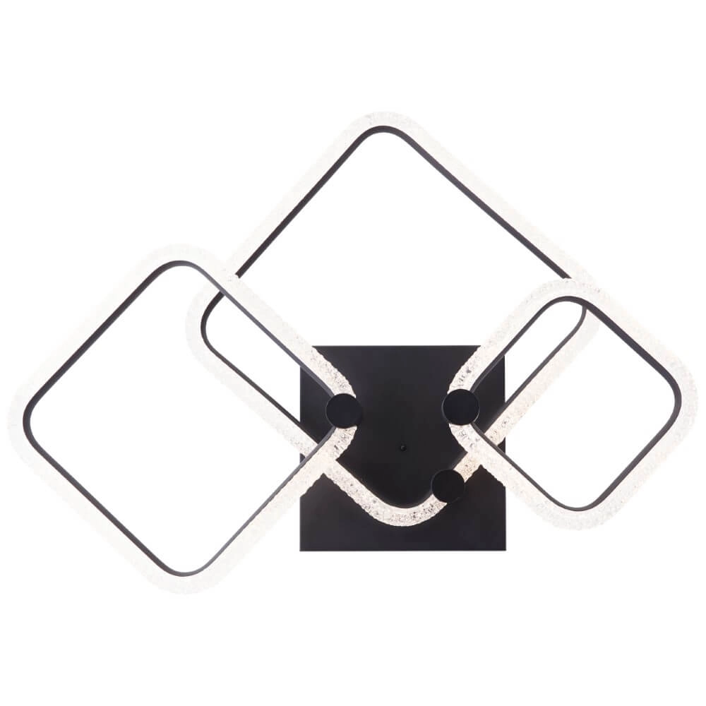 Square ceiling lamp Aydin black Brilliant 4004353442070