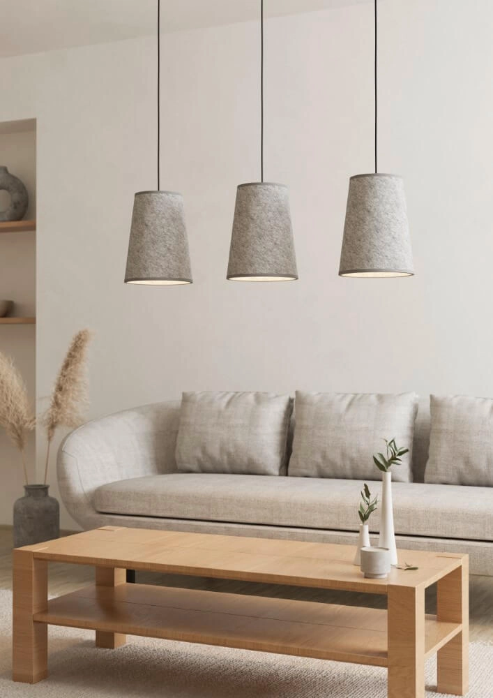 Textile pendant lamp Alsager 3-light Eglo 9002759439859