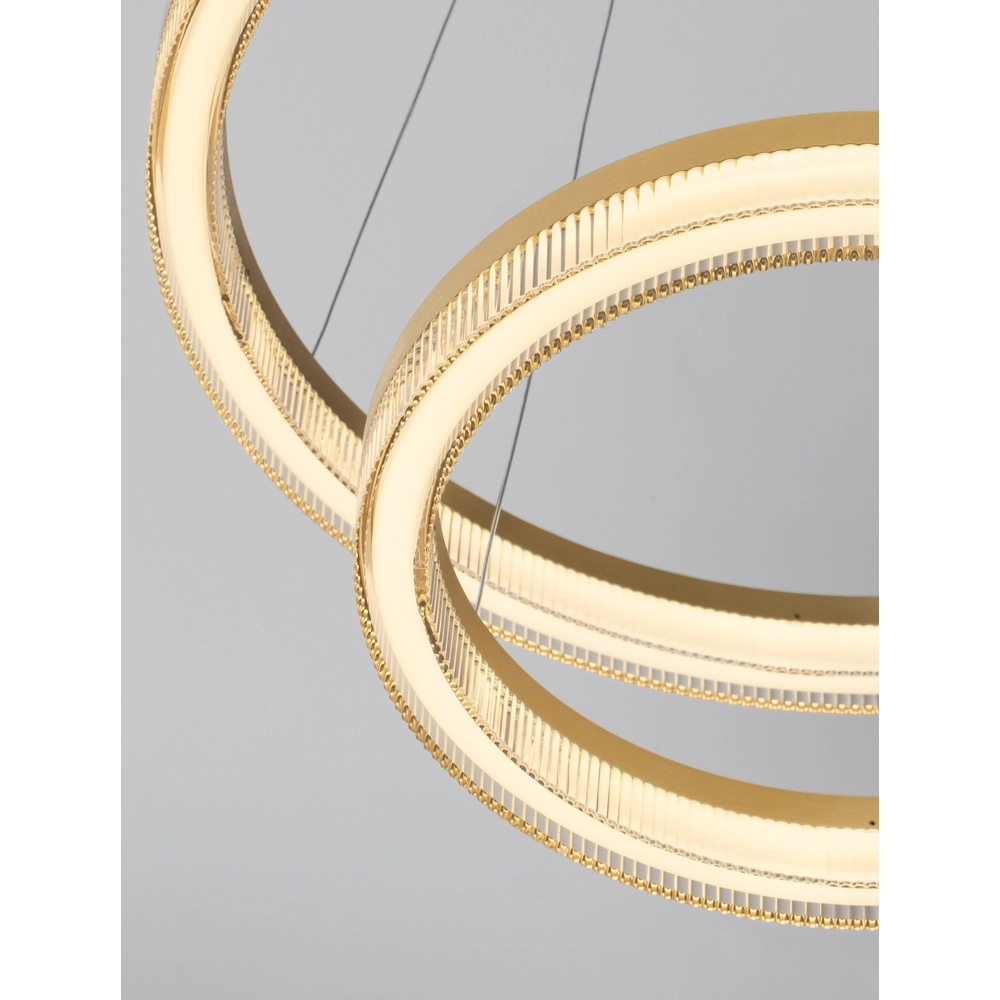 Golden pendant lamp Luana 2-light Lyora 5212017479686