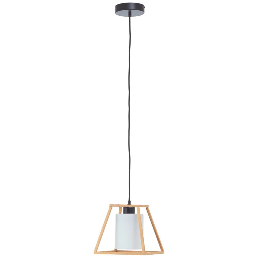 Wooden pendant lamp Giseh Piramid 23 x 23cm Brilliant 4004353428470