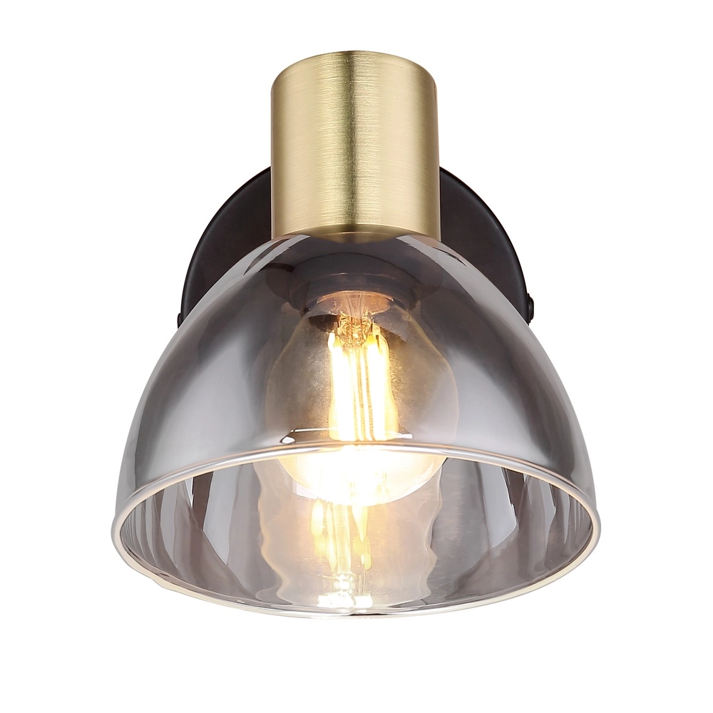 Design wall lamp Jay black with smoke Globo 9007371393398