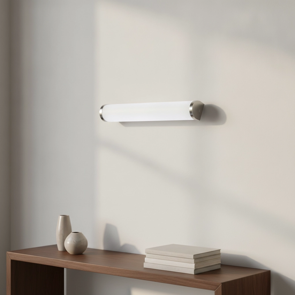Wall lamp Polo nickel with white 33cm