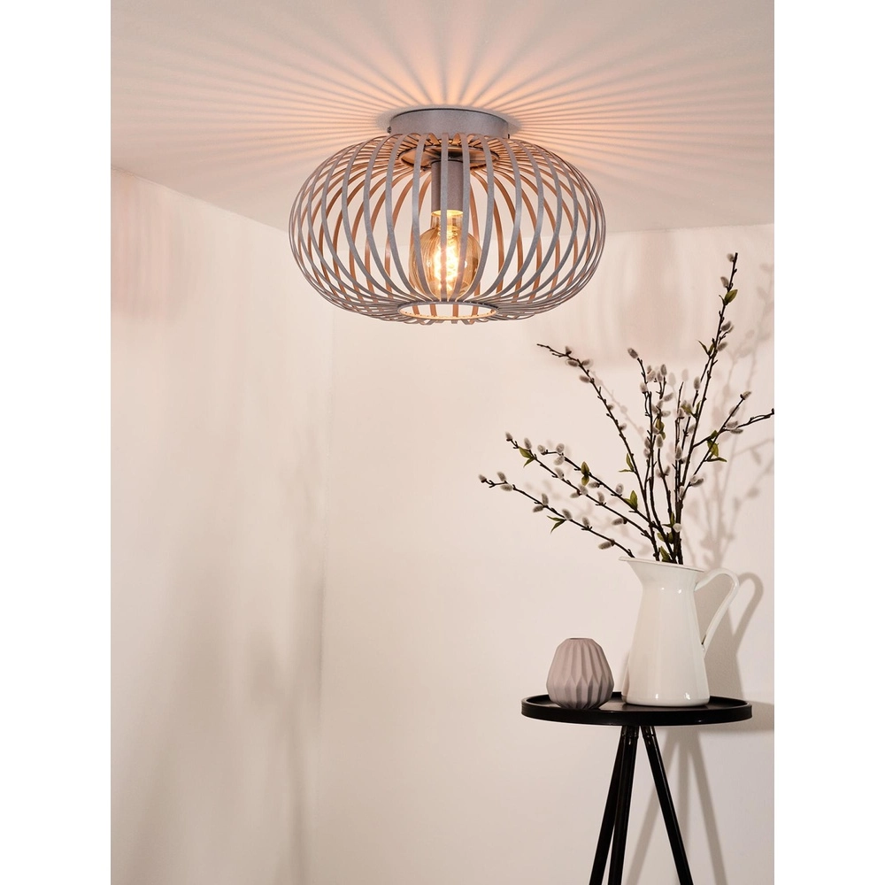Ceiling lamp Manuela Ø 39.5cm grey Lucide 5411212782588