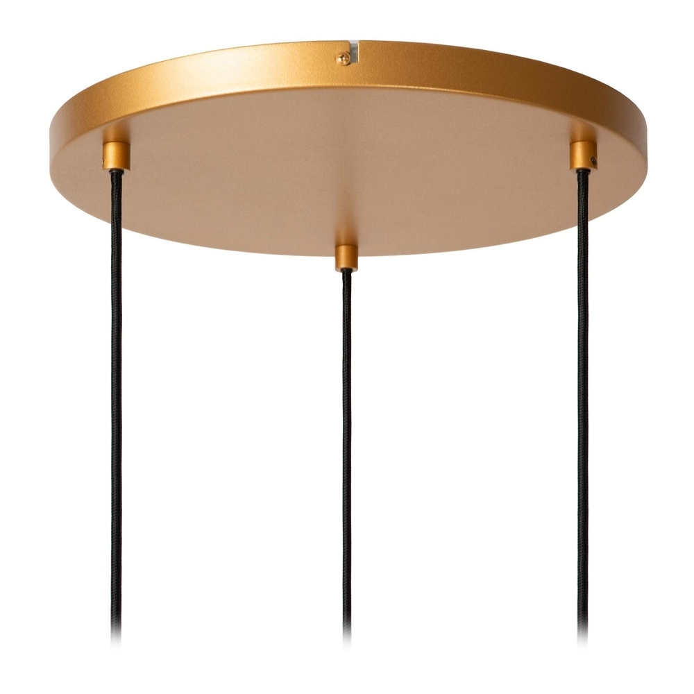 Design pendant lamp Gunhild 3-light gold round Lucide 5411212303363
