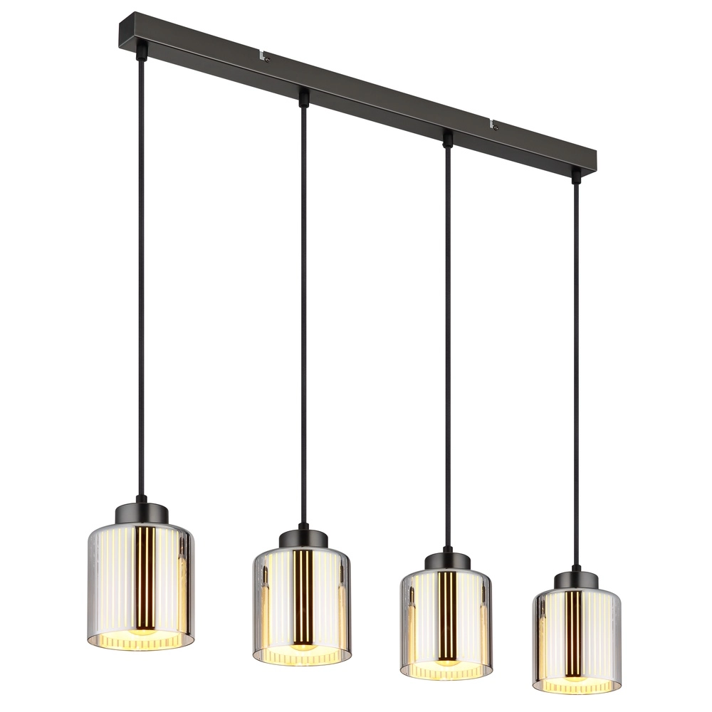 Design pendant lamp Felicia Gunmetal 4-lights