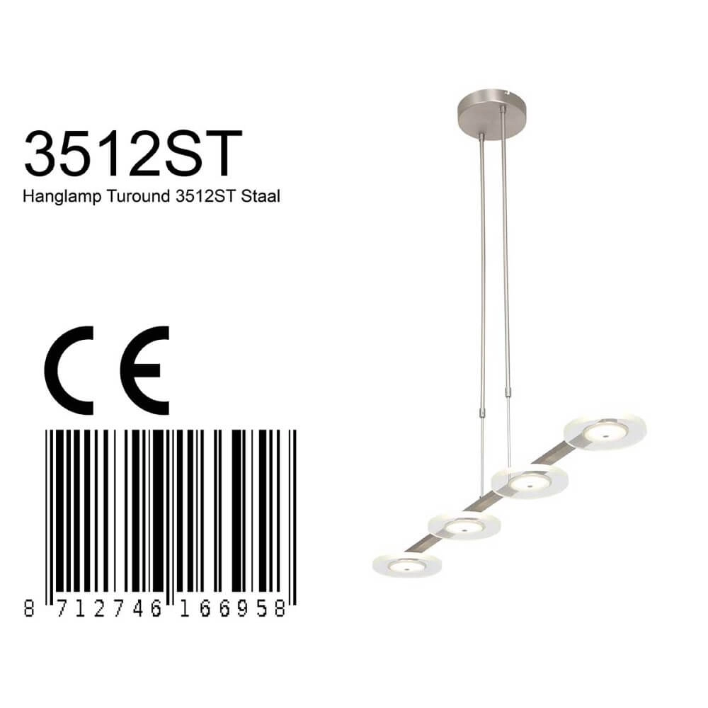 Stainless steel LED office lamp Turound Steinhauer 8712746166958
