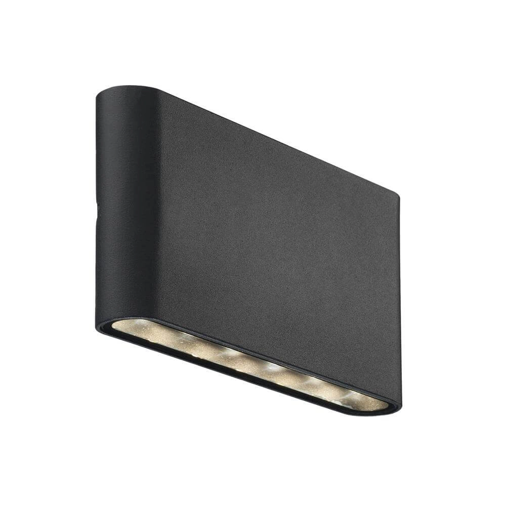 Sleek design wall lamp Kinver black 17.5cm