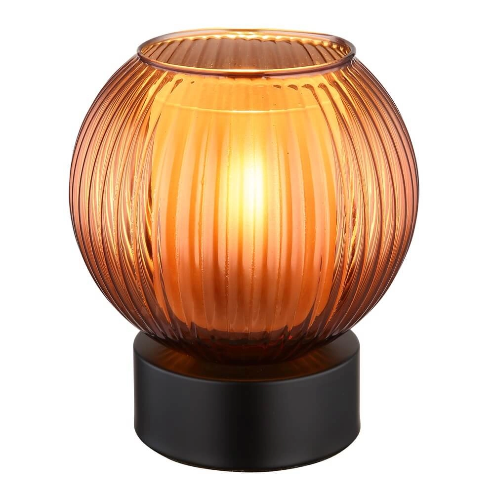 Table lamp Zumba orange glass Ø 15cm