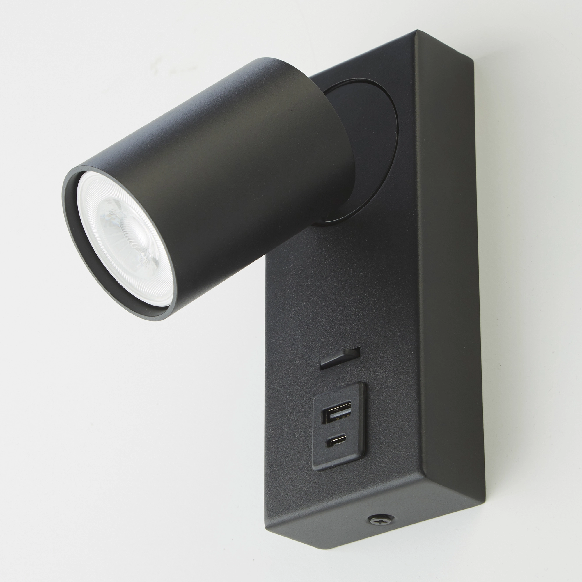 Bedside lamp Moon 1 Black with USB Lyora 5053423290898