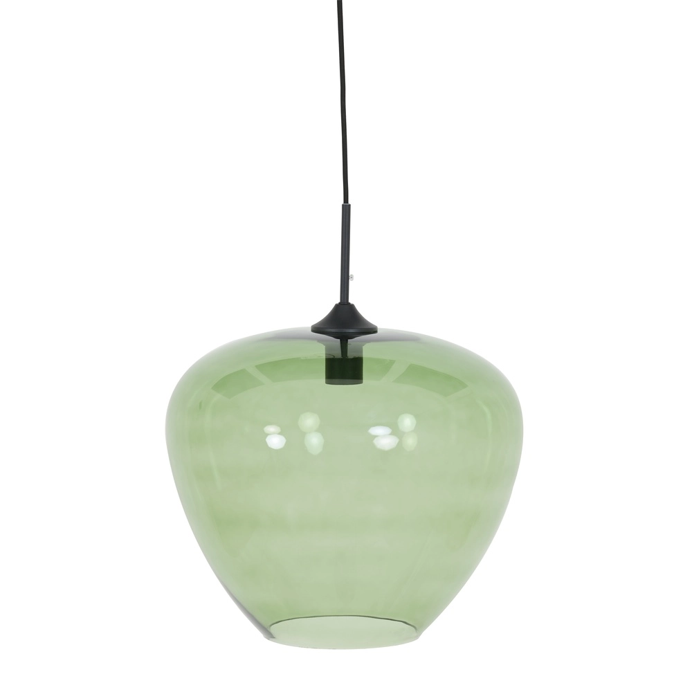 Glass pendant lamp Mayson Ø 40cm - green glass