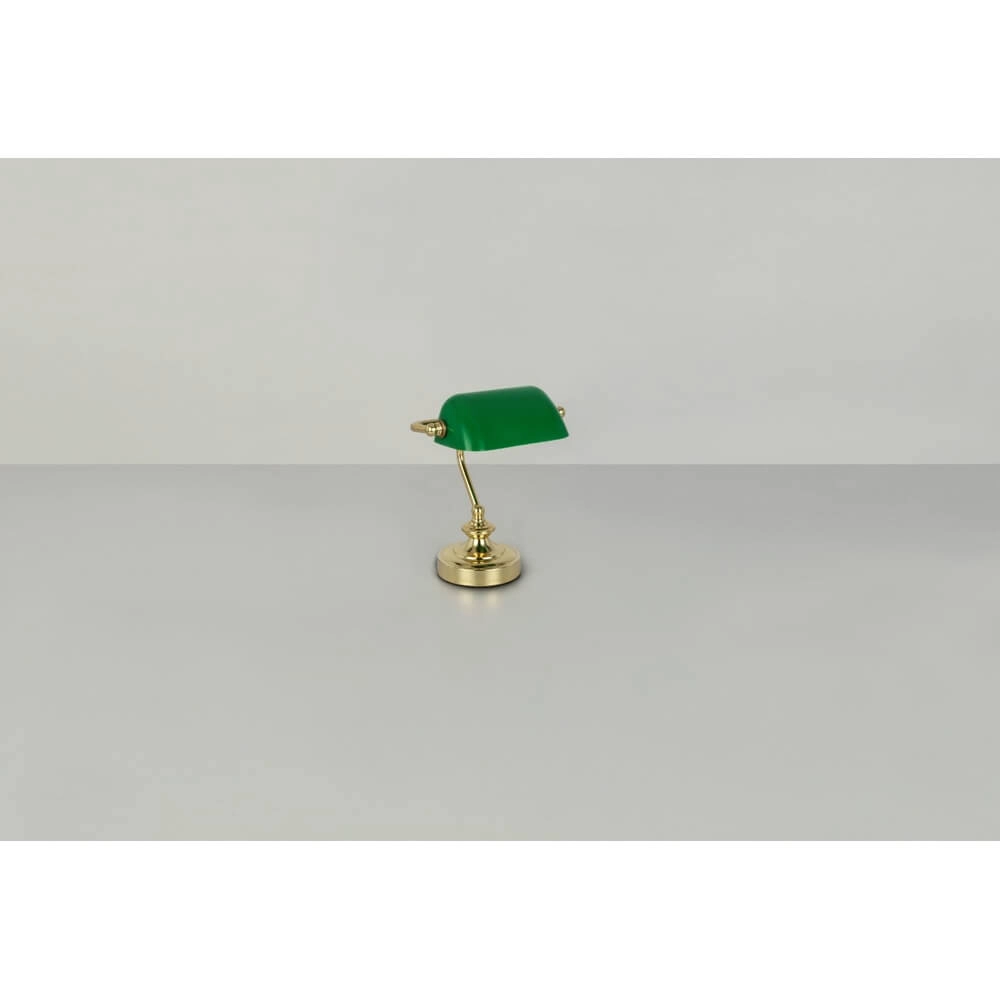Classic desk lamp Antique Gold with green glass Globo 9007371357451