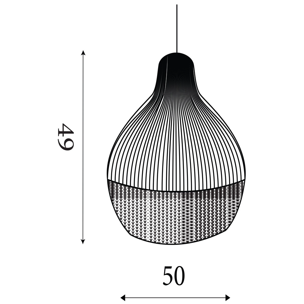 Scandinavian pendant lamp Bali Ø 50cm Searchlight 5053423307053