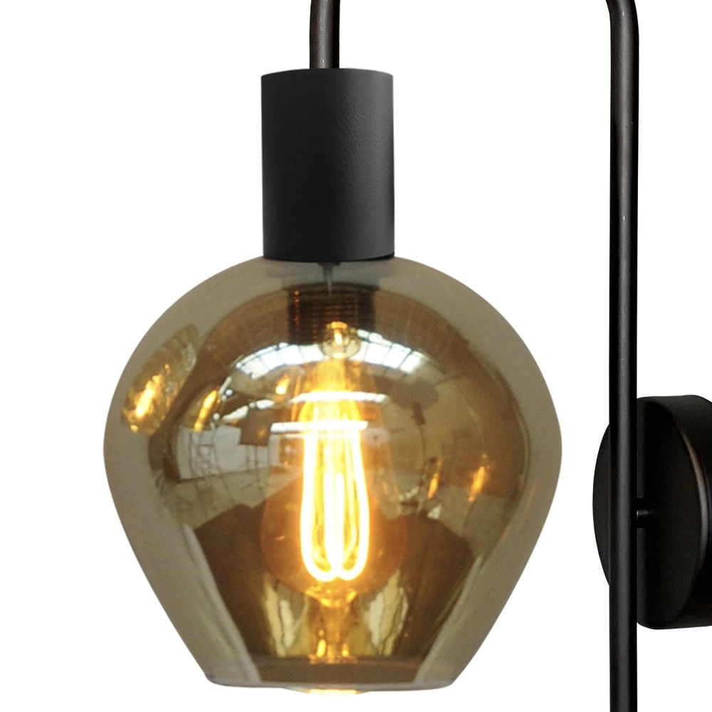Black wall lamp Bounty with glass Masterlight 8718121251066