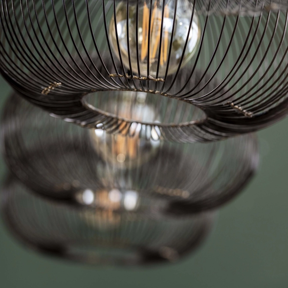 4-light pendant lamp Copper Ø 35cm Lyora 8716803513266