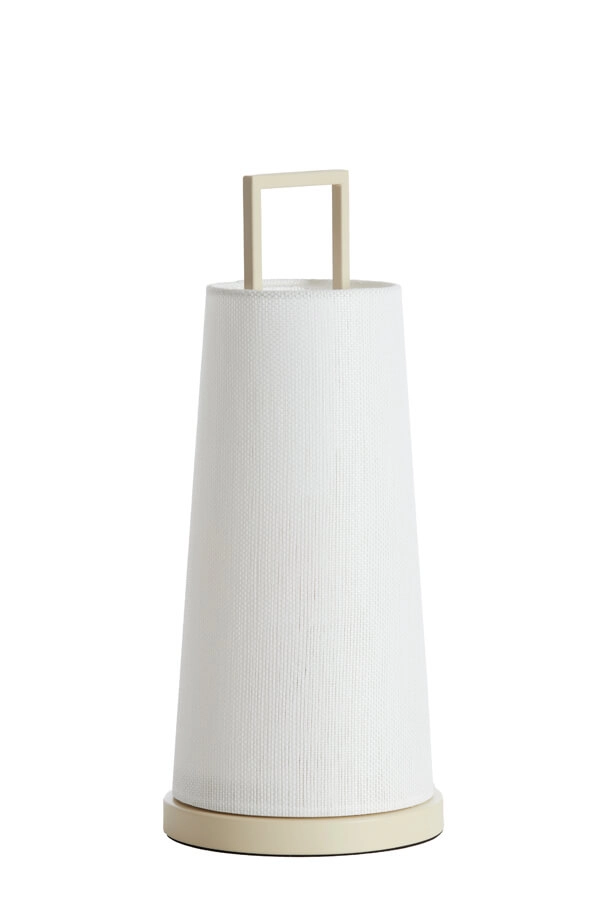 Japandi table lamp Fyon Ø 16cm cream with white Light & Living 8717807730659