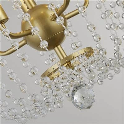 Chandelier Shower Gold with crystal Searchlight 5053423190440