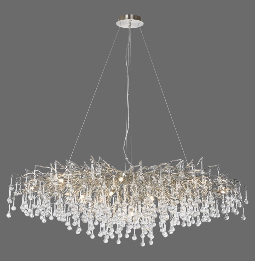 Large chandelier Icicle steel Paul Neuhaus 4012248332924