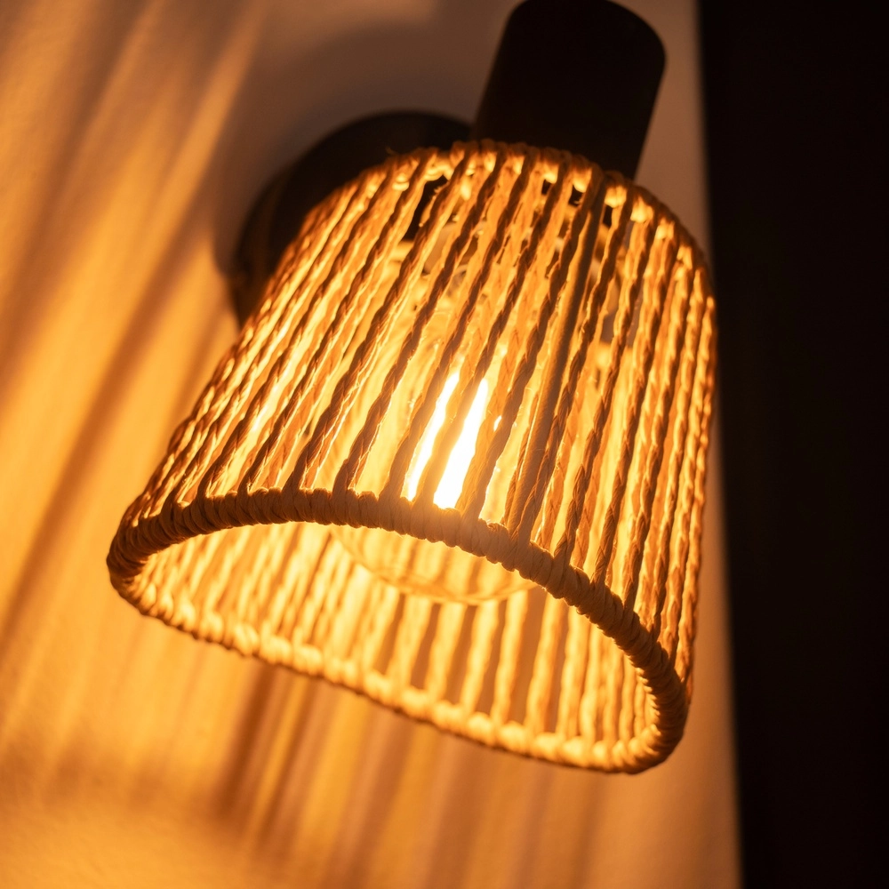 Rattan wall lamp Keelby ankle Eglo 9002759441289