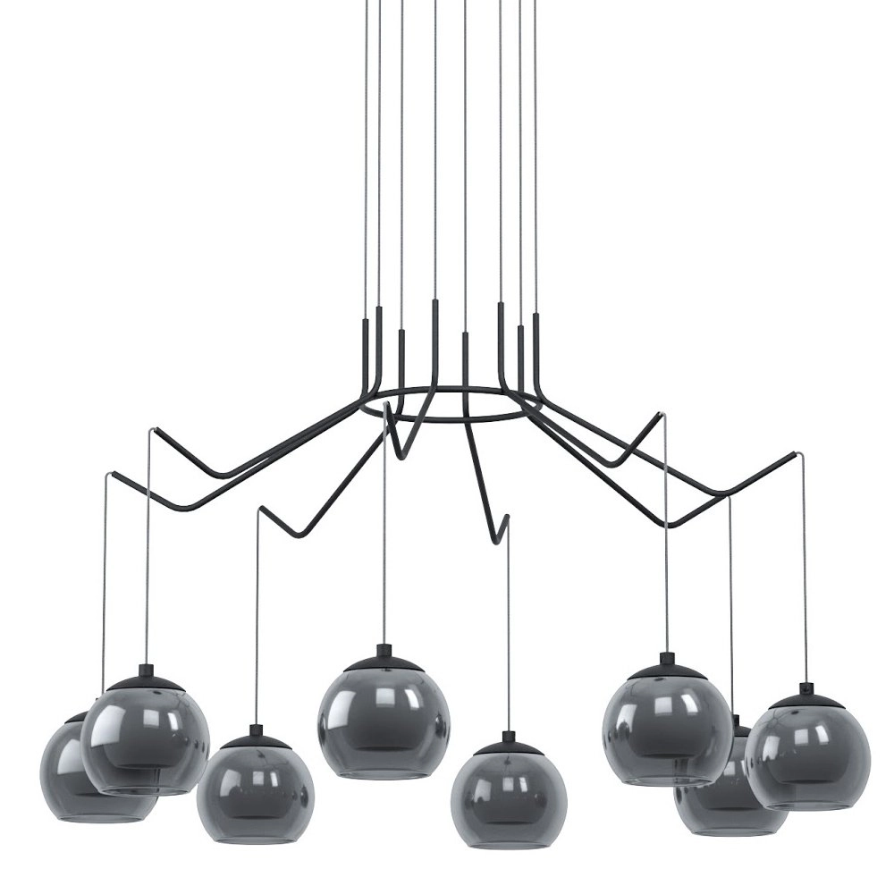 8-light hanging lamp Rovigana black Stars of Light 9002759395117