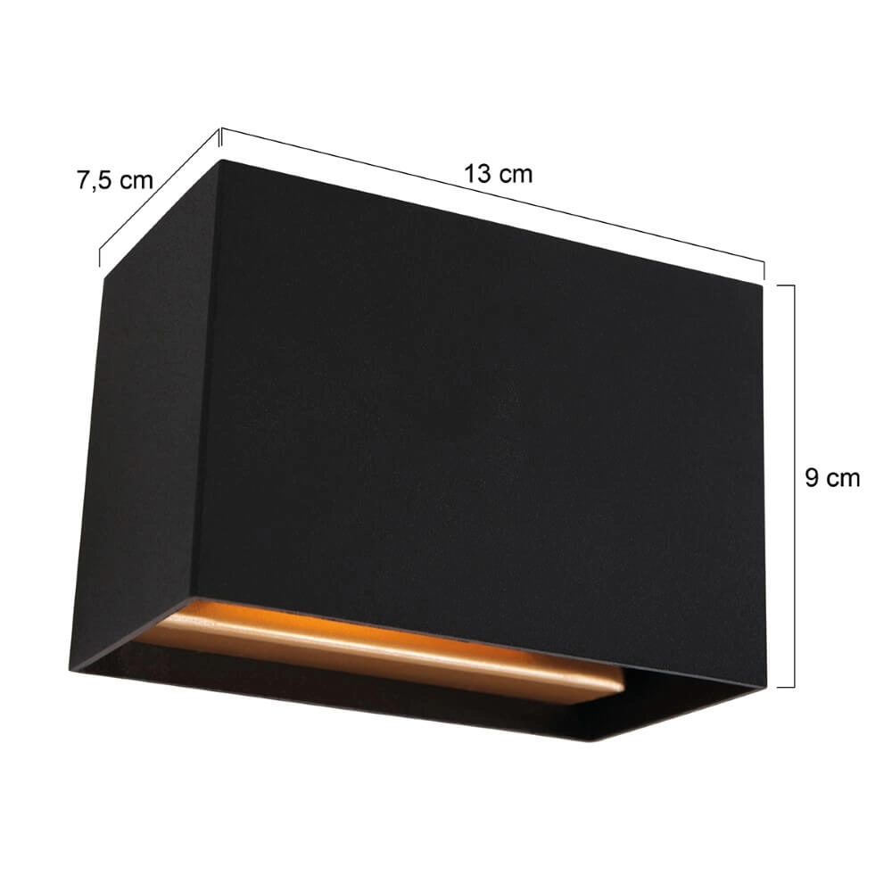 Black wall spotlight Muro up and down Steinhauer 8712746152630