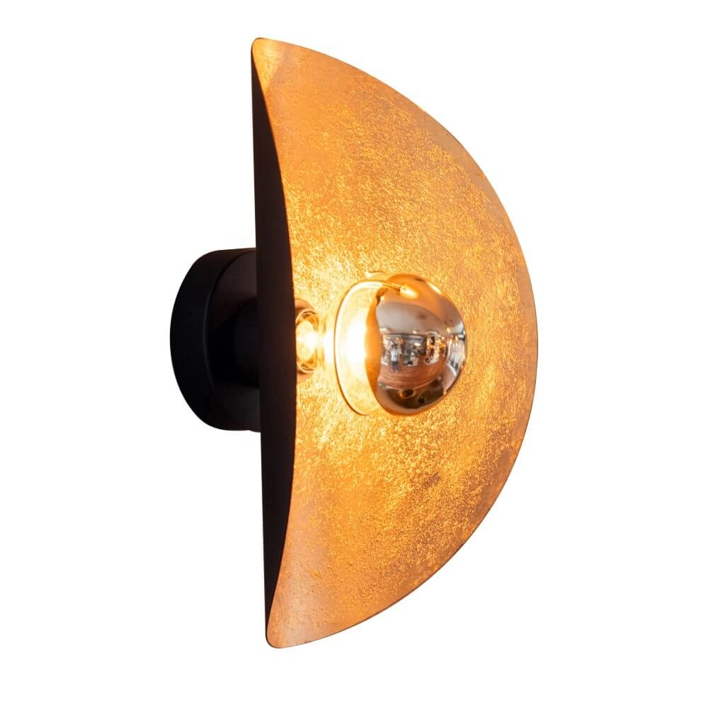 Black wall lamp Saceda with gold