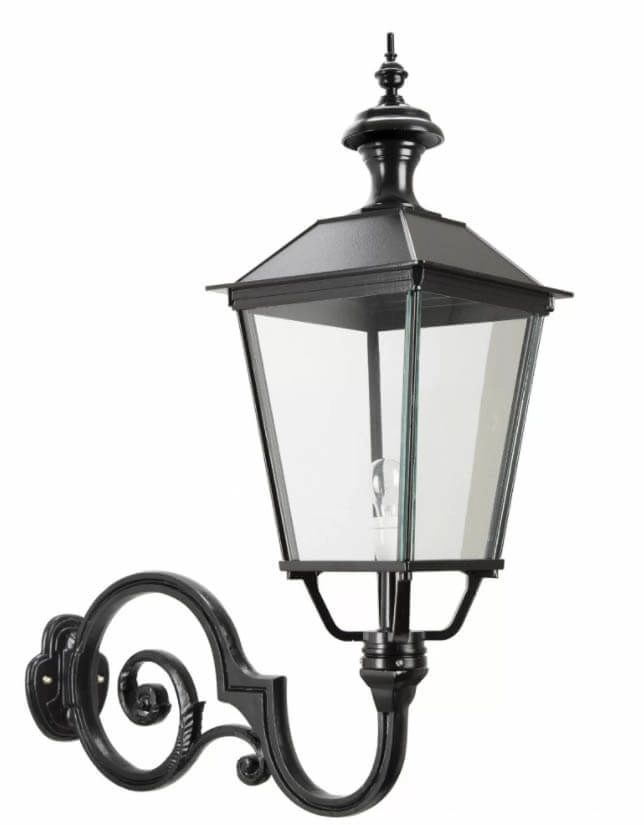 Old Dutch wall lamp Singel XL black