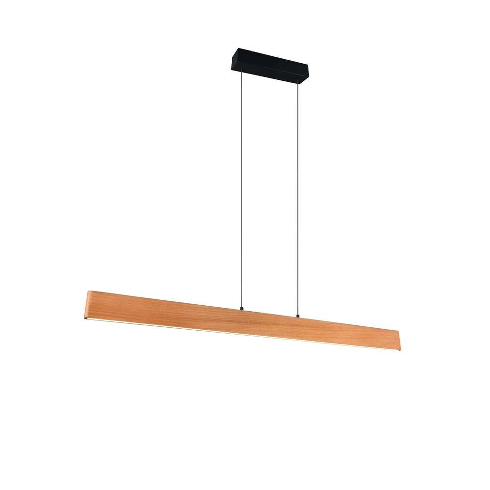 Sleek pendant lamp Edgewood 150cm wood Trio 4017807662252