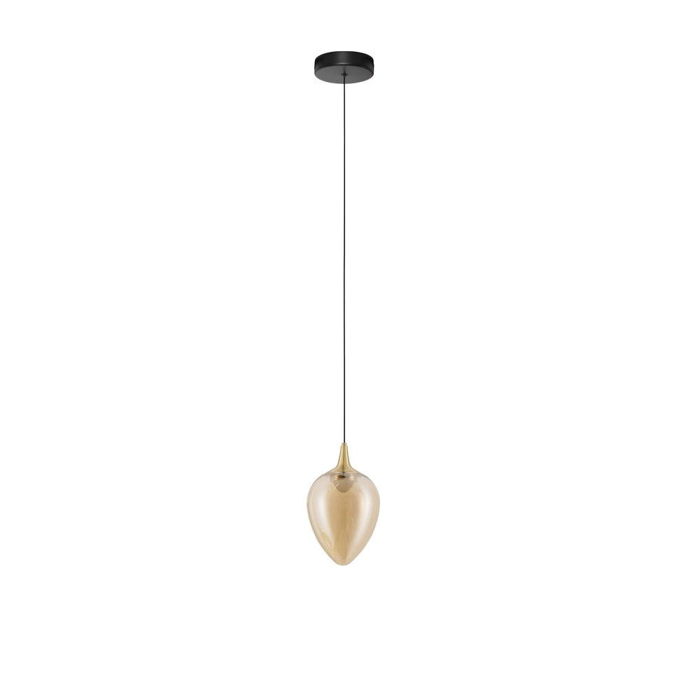 Pendant lamp Nali 1-light amber glass Lyora 5212017477750