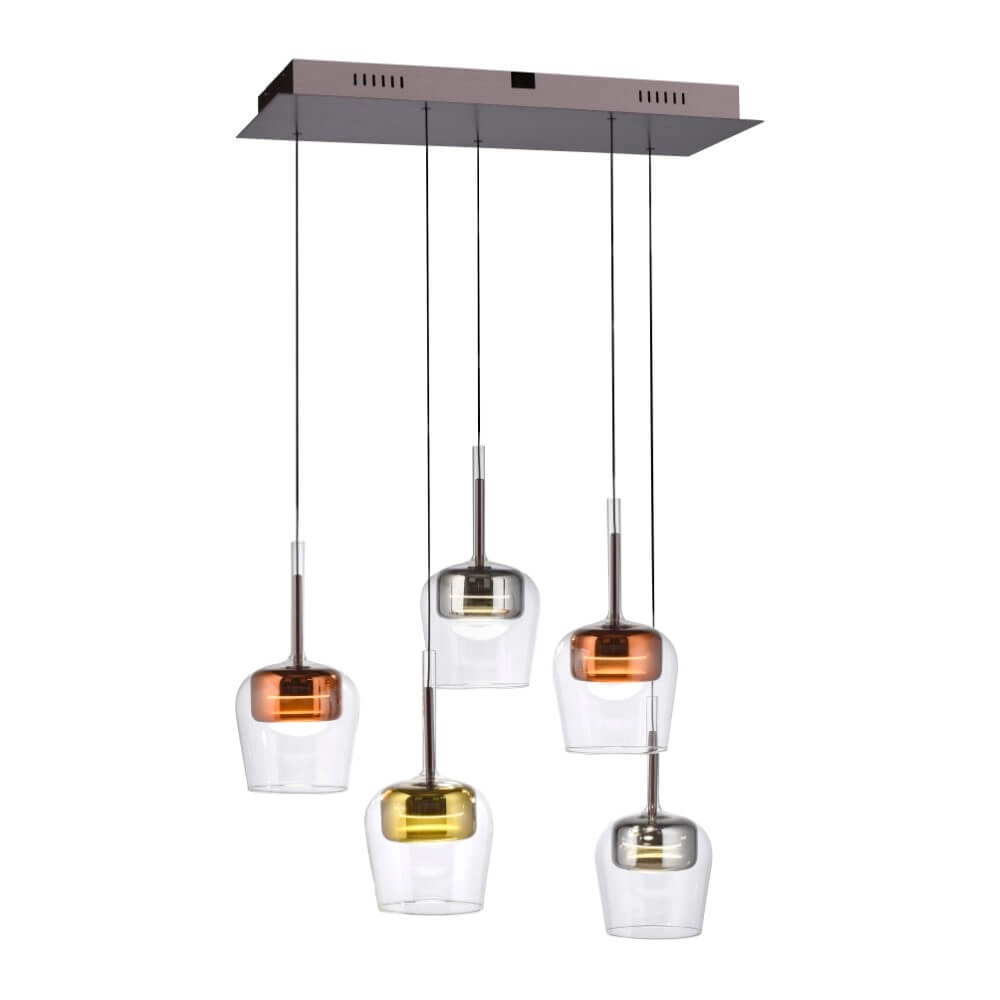 5-light pendant lamp Q-Kon Multiple colors