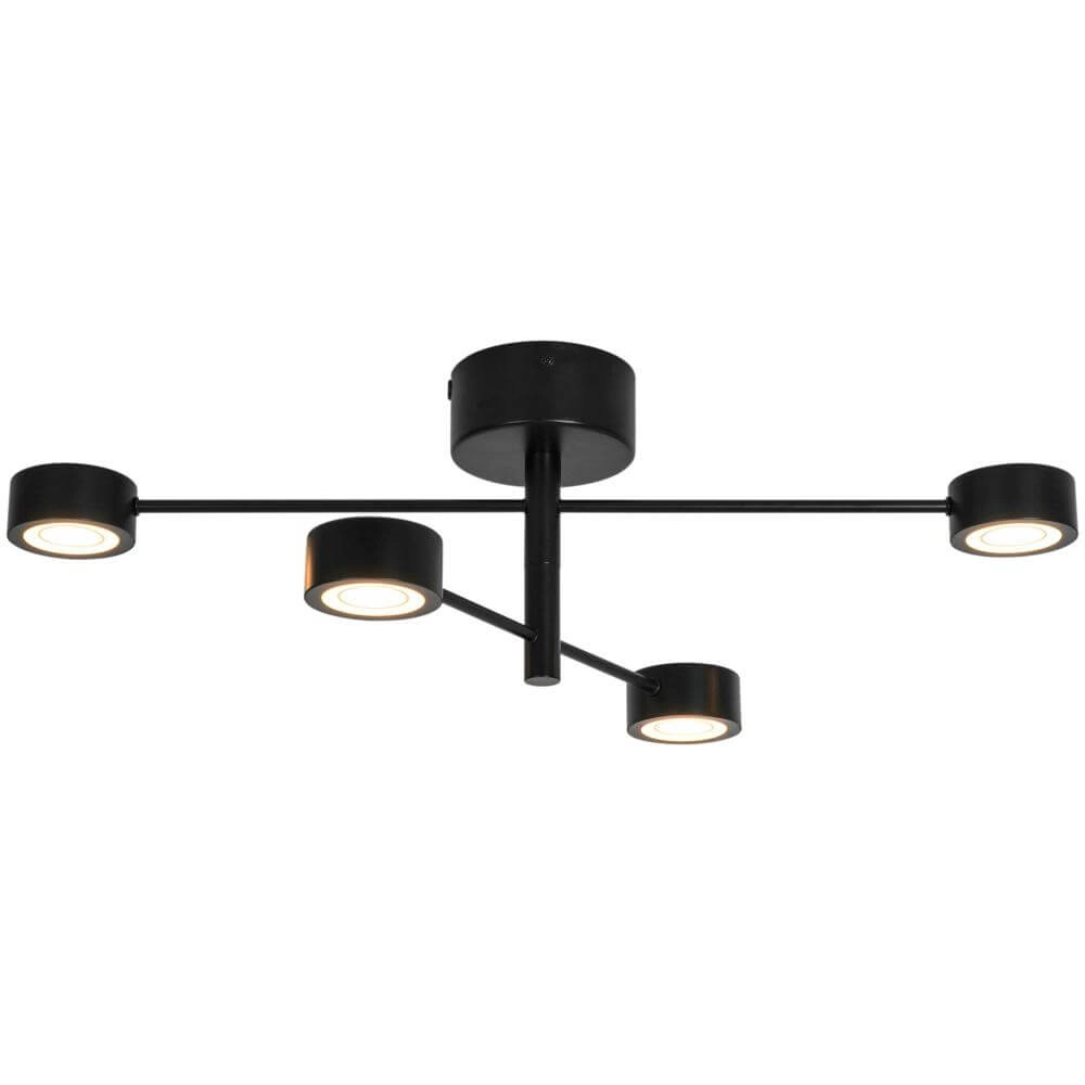 4-light ceiling lamp Clyde Design black