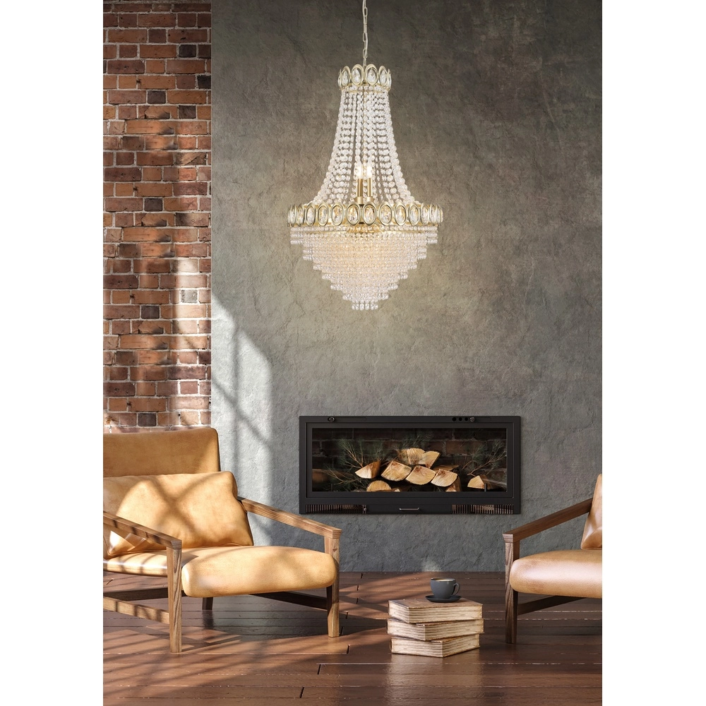 Chandelier Louis gold Ø 54cm Searchlight 5053423274614