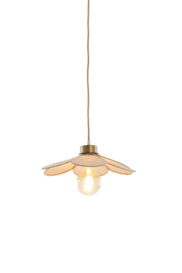 Pendant lamp Fyano flower cream Ø 30.5cm