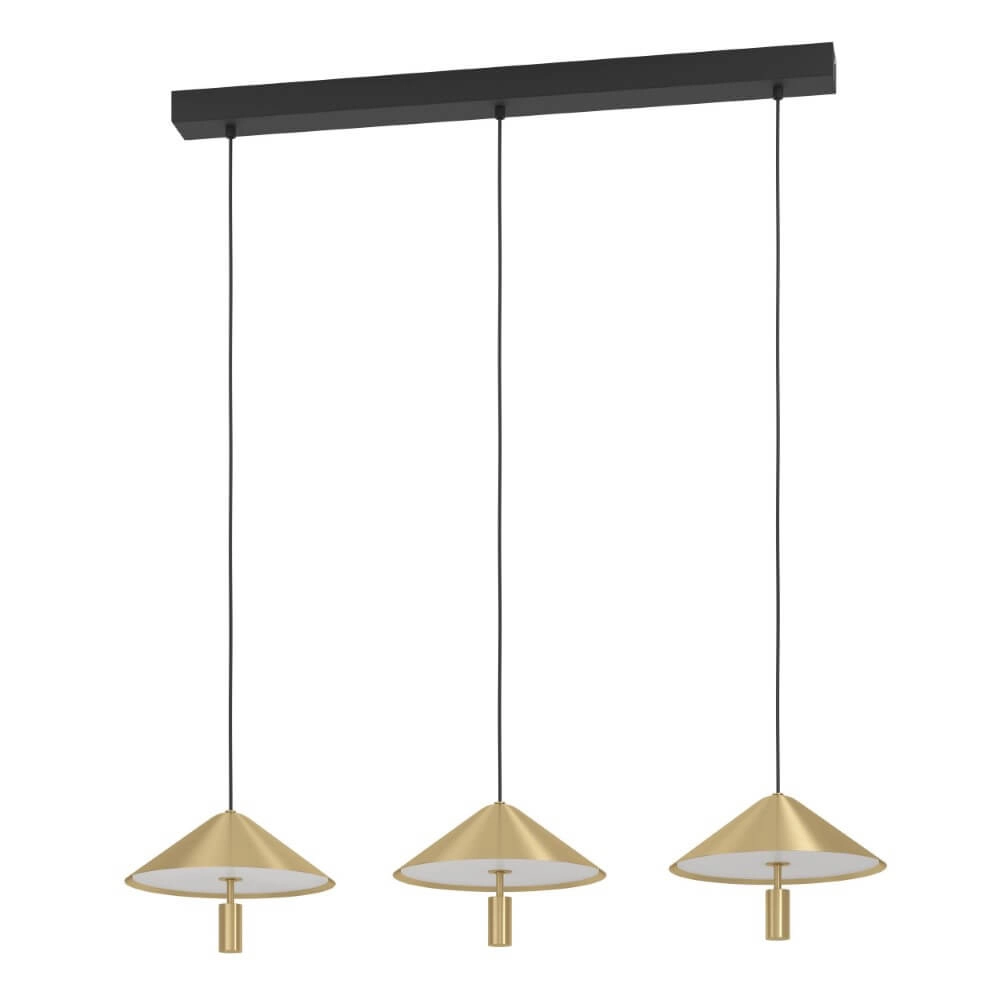 3-light hanging lamp Paraguay gold