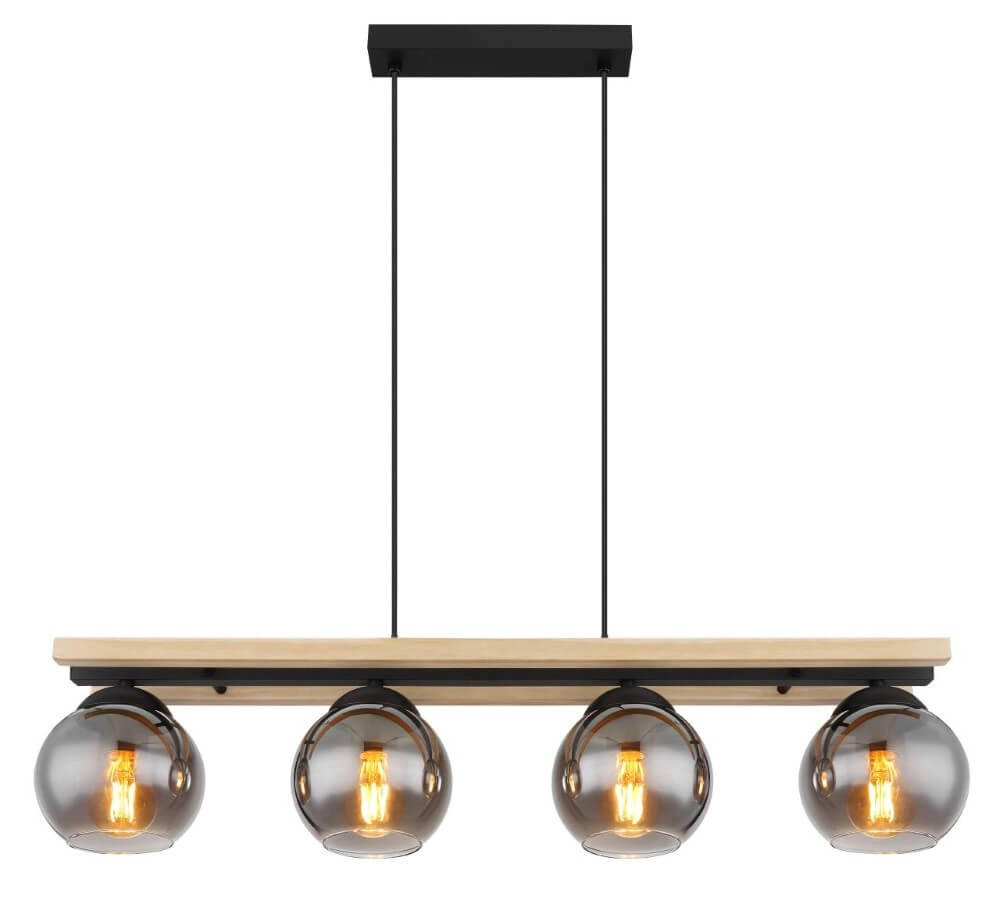 Design pendant lamp Conni wood 4-light Globo 9007371444236