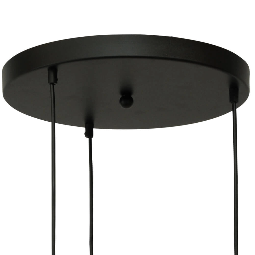 Vide hanging lamp Lazise 2 3x Ø 25cm gold with black Masterlight 8718121303840