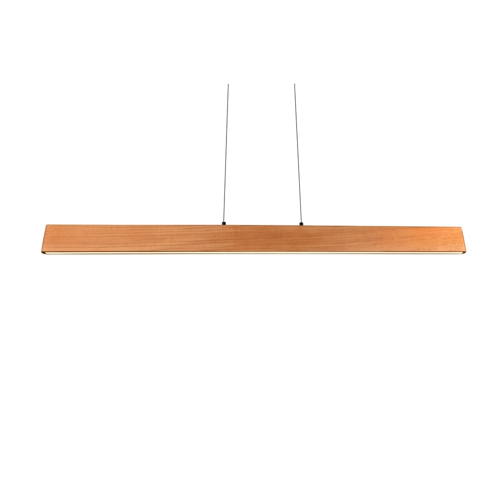 Sleek pendant lamp Edgewood 150cm wood Trio 4017807662252