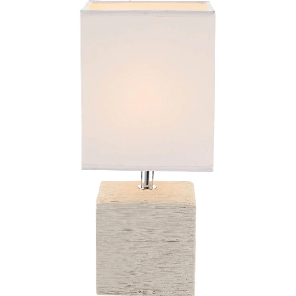 Sleek table lamp Geri cream with white hood Globo 9007371294657