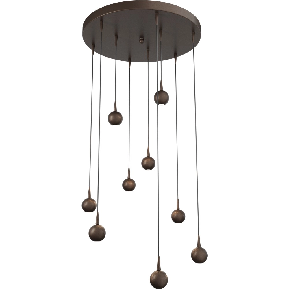 9-light pendant lamp Talana cocoa brown Ø 50cm DTW