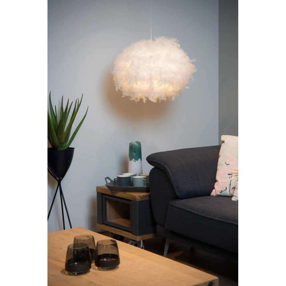 Pendant lamp Goosy Soft Ø 50cm white Lucide 5411212712707