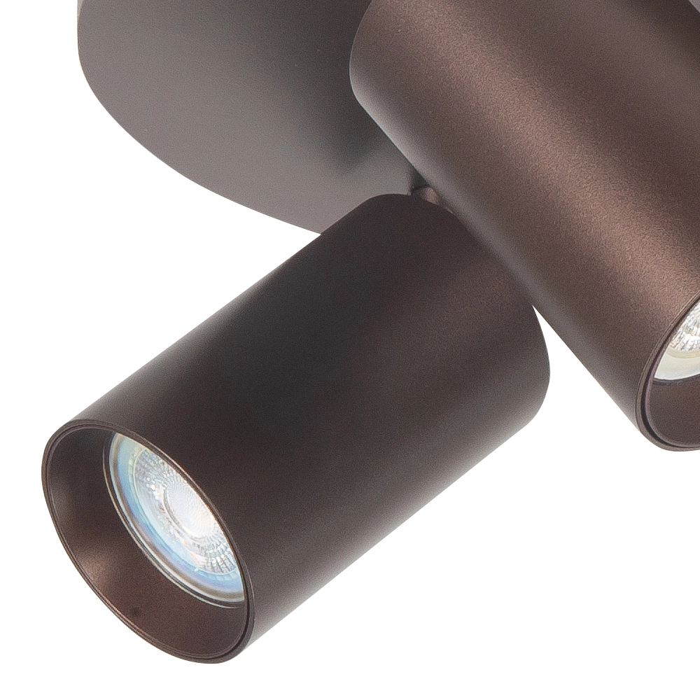 Surface-mounted spot Mila 3-light round chocolate Highlight 8718379050428