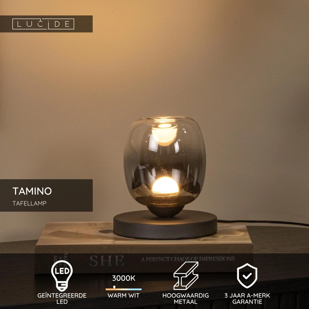 Table lamp Tamino Black Lucide 5411212741264