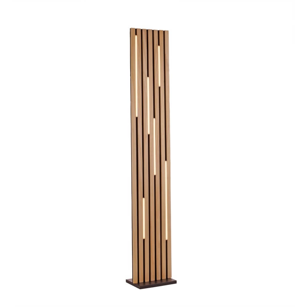 Design floor lamp Q-Akustik wood Paul Neuhaus 4012248385401