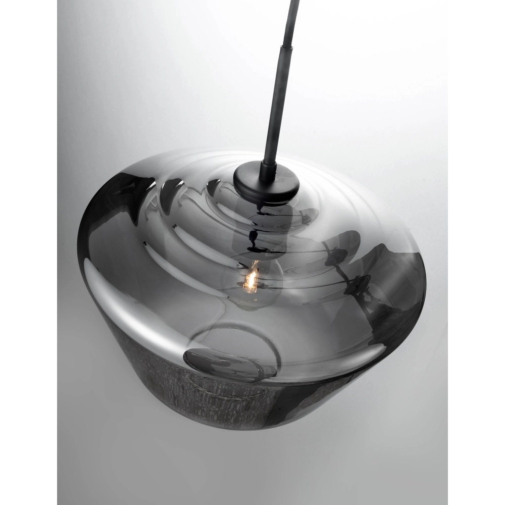 Pendant lamp Veiro chrome glass Ø 30 x 22cm Lyora 5212017421302