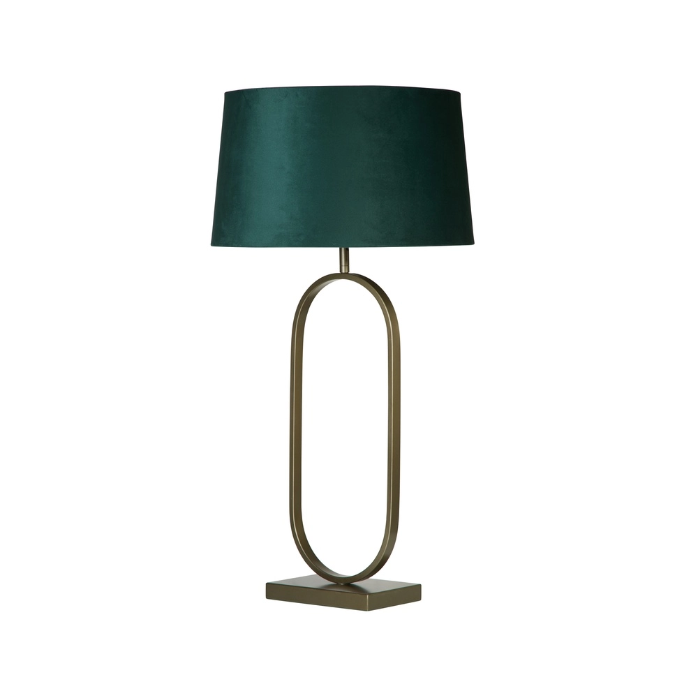 Table lamp Modish bronze with emerald cap