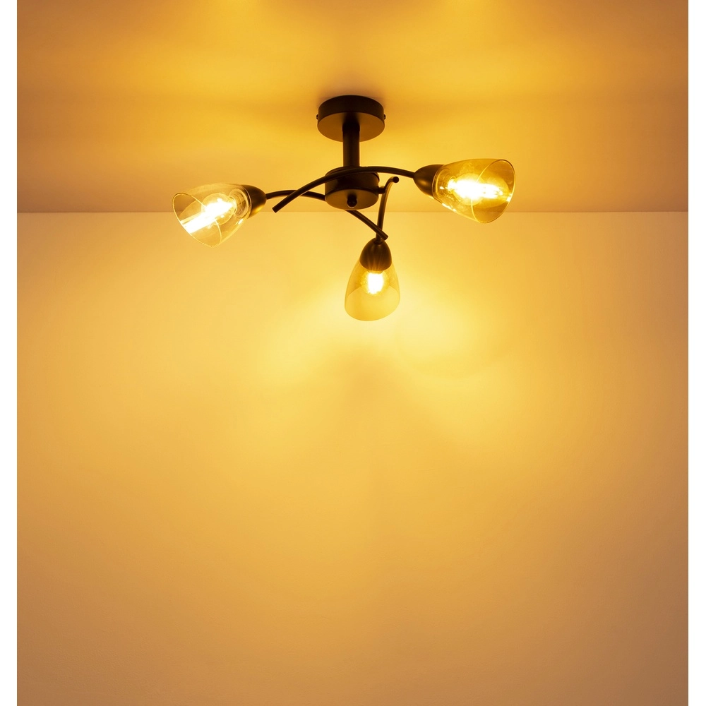 Black ceiling lamp Paula Design Globo 9007371589524