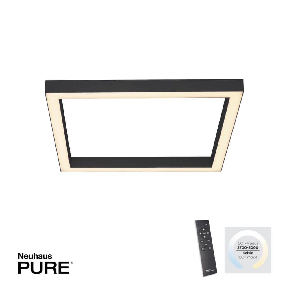 Square ceiling lamp Pure Lines Square anthracite Paul Neuhaus 4012248357927