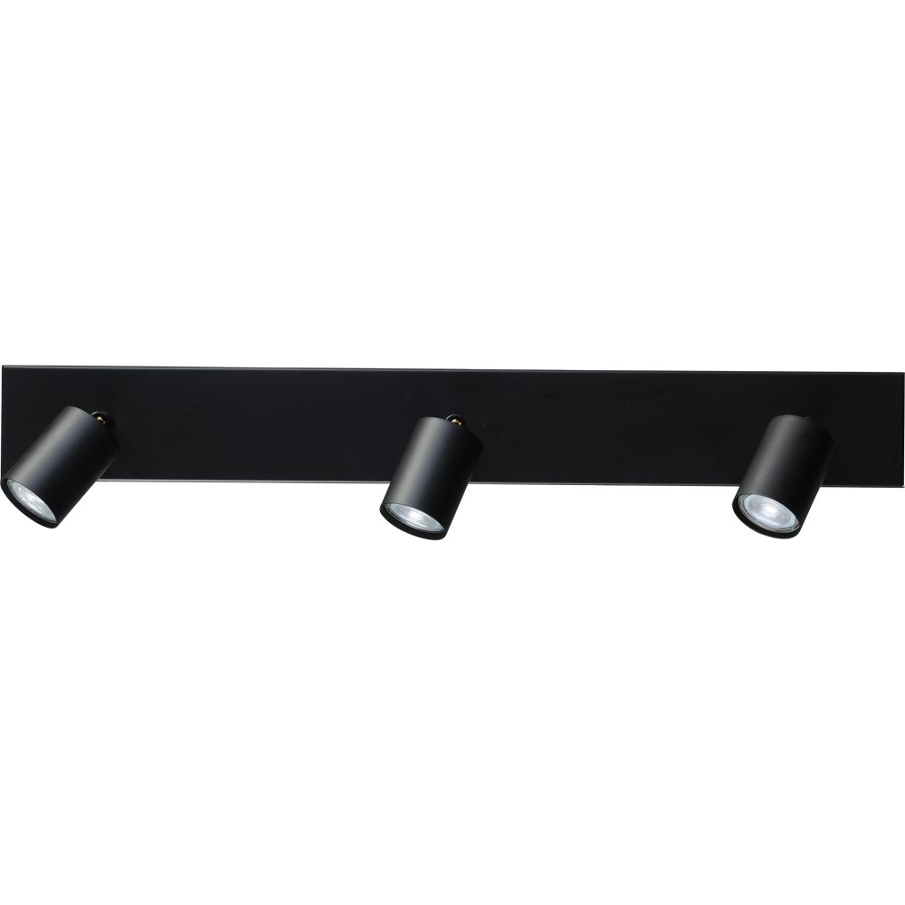 Ceiling lamp black Bounce with 3 black spots