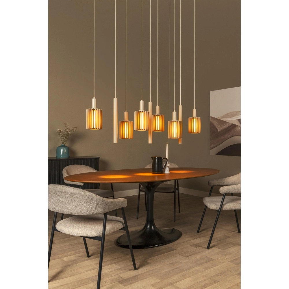 9-light pendant lamp Lambres taupe Lucide 5411212452993