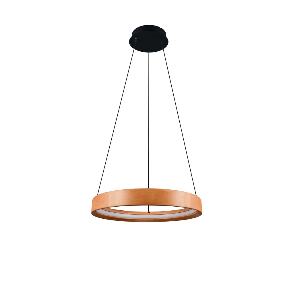 Design pendant lamp Lynwood wood Ø 50cm Trio 4017807662269